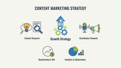 Comprehensive content marketing strategy outline for digital business growth and online presence
