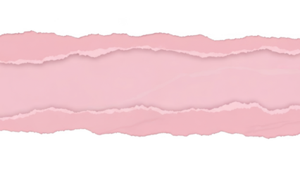 Pink torn paper strip revealing black background and lighter pink layer ripped paper
