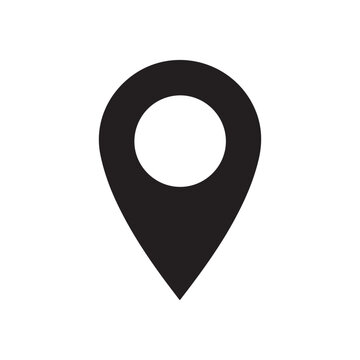 Minimalist location marker icon Vector, illustration
