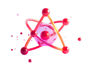 Abstract 3D graphic of molecular structure against a black backdrop