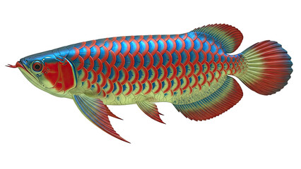 Red Arowana Fish Sculpture