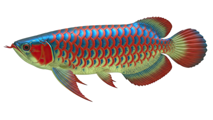 Red Arowana Fish Sculpture