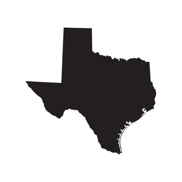 Silhouette of texas state Vector, illustration