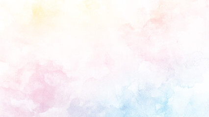 Abstract splashed watercolor textured background. Multicolored watercolor background. blue watercolor paint background design with colorful orange pink borders and bright center, watercolor bleed and