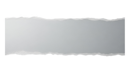 Torn light gray paper strip with rough edges on black background torn paper ripped paper