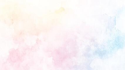 Abstract splashed watercolor textured background. Multicolored watercolor background. blue watercolor paint background design with colorful orange pink borders and bright center, watercolor bleed and