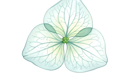 Ethereal Translucent Flower Petal With Vein Pattern On Black