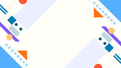 Modern Abstract Background Minimalist Geometric Shapes Flat Colorful Frame Design. Good for Website Banners, Corporate Presentations, Branding, Posters, Social Media, and Professional Design Templates