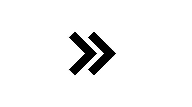 Looping animation of the right arrow icon. Mouse cursor scrolling.