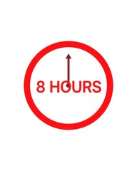 8 hours battery life indicator