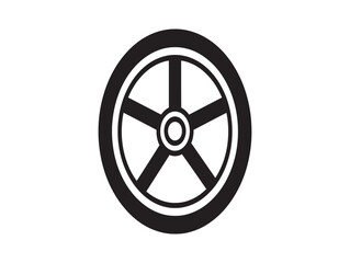 Fototapeta premium A black and white illustration of a wheel with five spokes