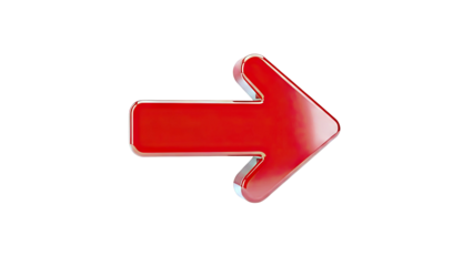 Glossy Red Arrow Pointing Right
