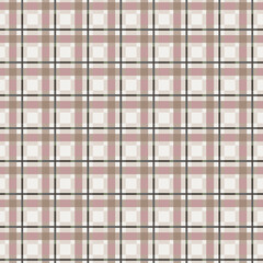Vintage Blush Cream Check Plaid Pattern
