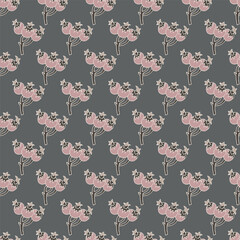 Vintage Blush Berry Botanical Pattern