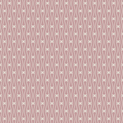 Dusty Rose Wavy Stripe Floral Pattern