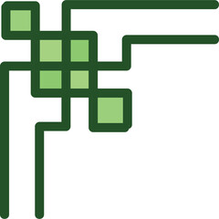 Obraz premium Green Geometric Pattern Design Element