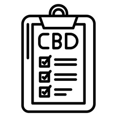 Fototapeta premium Cbd Benefits Icon
