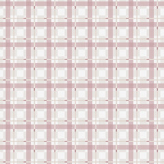 Dusty Rose Cream Check Plaid Pattern