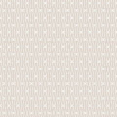 Warm Beige Wavy Stripe Floral Pattern