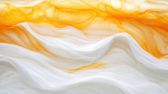 A Flowing Dance of Orange and White - Powered by Adobe