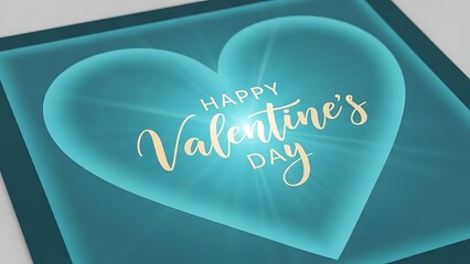 Happy valentine's day greeting card with heart design
