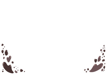 チョコレートのようなハートのフレーム