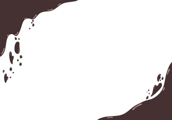 とろけるチョコレート風の手描きフレーム