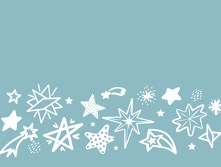 Hand-Drawn Star Pattern in Vector Illustration
