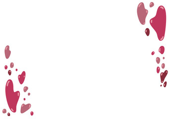 赤いハートのグラフィカルなフレーム