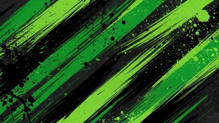 Vibrant green and black streaks create an energetic abstract background design