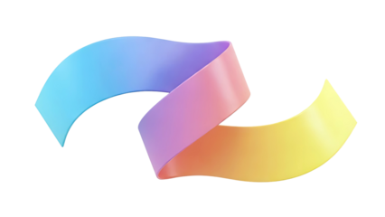 Colorful Swirling Ribbon