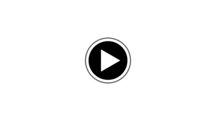 Play icon, video play icon for website and mobile design animation on white background. glowing play button animation. Press to play. - Powered by Adobe