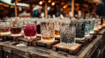 Drink engraving on a glass trophy