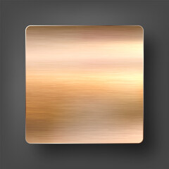 Realistic metal banner. Brushed steel or aluminium plate. Polished metal surface. Old grunge texture with scratches. Vector illustration