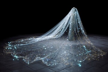 Stunning digital network visualization with glowing connections and nodes