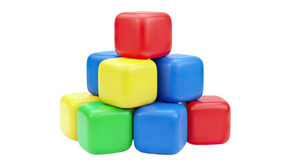 Stack of Primary Color Toy Blocks