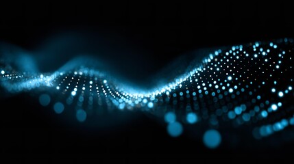 Data waves illustrate digital tech concept