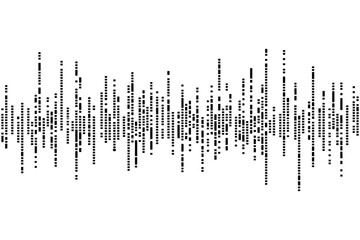 Obraz premium A vector graphic illustration of a sound wave in a minimalist design