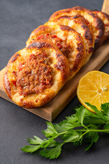 Small lahmacun, delicious  Turkish food 