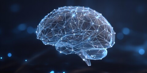 A brain with neuron structure