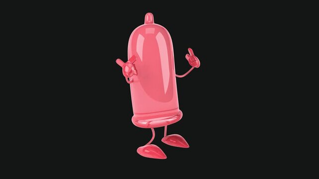 Fun 3D cartoon condom (with alpha channel)