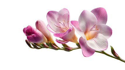 Naklejka premium Pink white flower blossom with delicate petals botanical macro floral elegance spring bloom isolated on white background