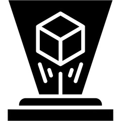 Digital 3D Hologram Technology Icon