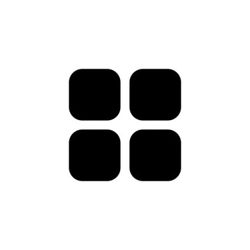 Rounded black squares grid icon representing menu or application launcher