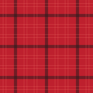Classic red plaid pattern seamless textile texture for fabric design and background traditional tartan weave EPS Vector
