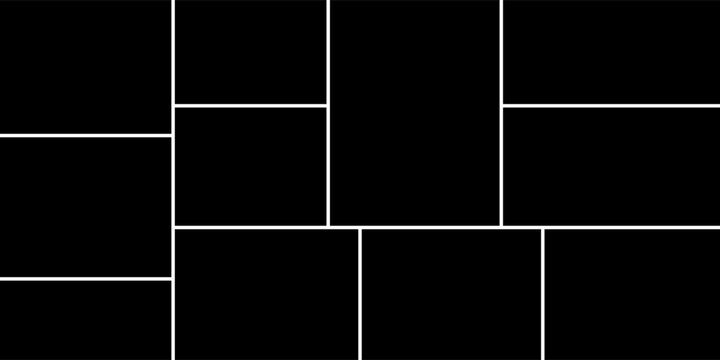 Vector empty photo frame. Collage template for 11 pictures. Frames for memory.eps10