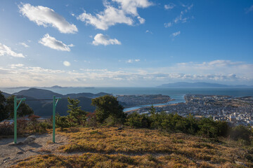 日本の兵庫県赤穂市の雄鷹台山の美しい景色