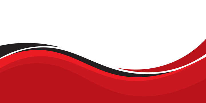 Vector red line background curve element with white space for text and message design, overlapping layers, vector