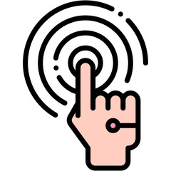 Touch Screen Tap and Digital Interaction Icon