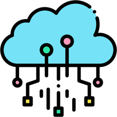 Cloud Computing and Server Technology Icon